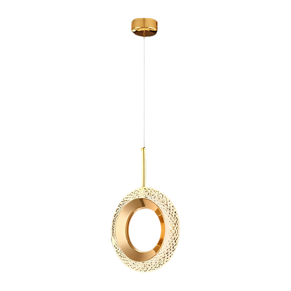 Simple Round Glass 3 Level Dimmable LED Pendant Light