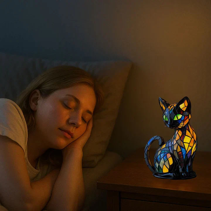 Cozy Glowing Cat Table Lamp – Warm Home Decor