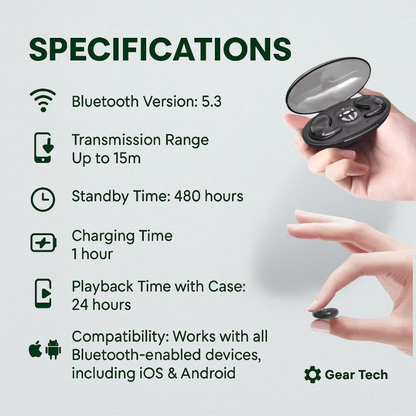 Silent Night Wireless Sleep Earbuds Waterproof Bluetooth