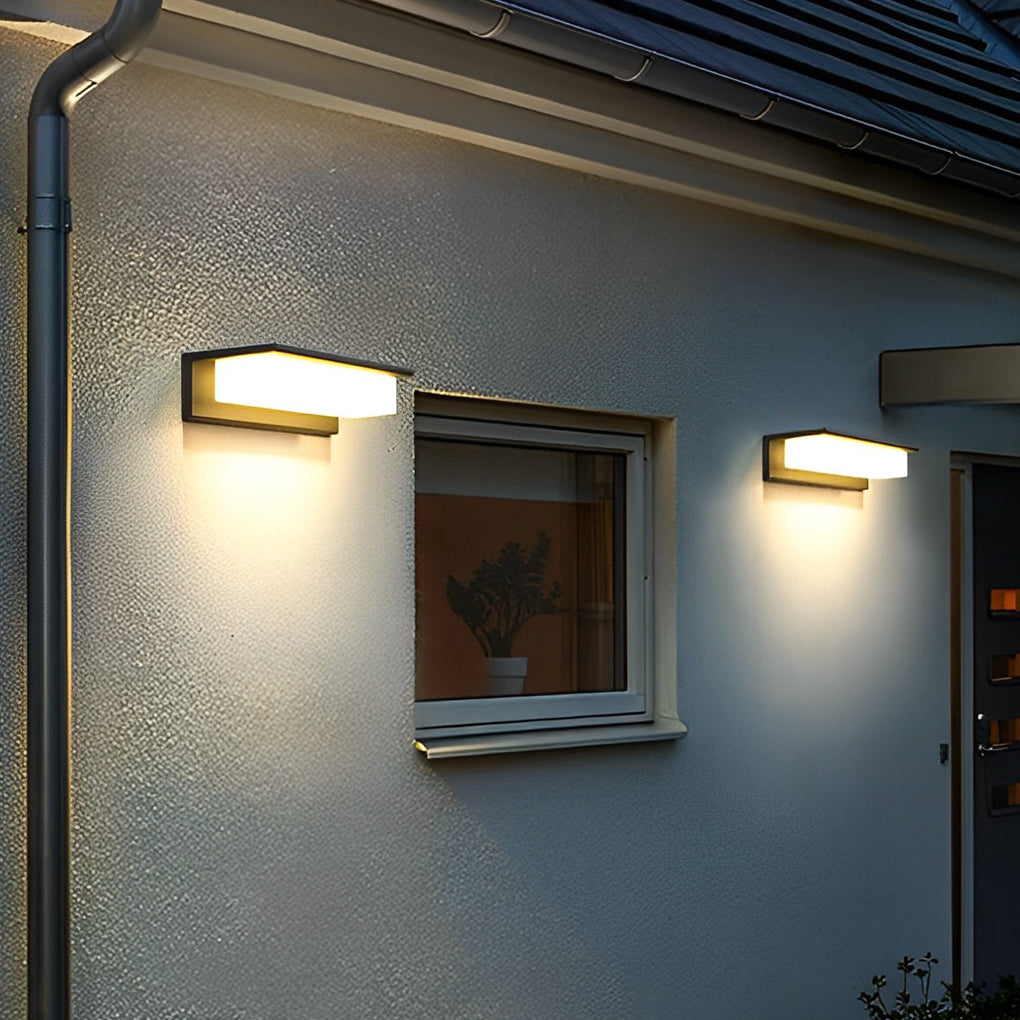 Slim Outdoor Solar Powered LED Wall Light