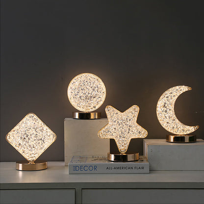 Silver Night Metal Desk Lamp