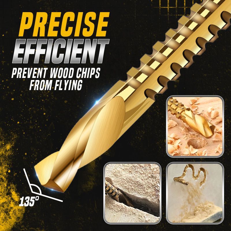 Premium Titanium Drill Bits Set (6 Pieces)