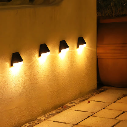 4 Pack Automatic Outdoor LED Solar Step Lights Warm White