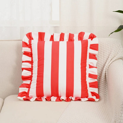 Vintage Floral Ruffled Pillow Cover