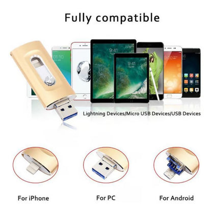 Versatile 3-in-1 USB Flash Drive for Phone and PC