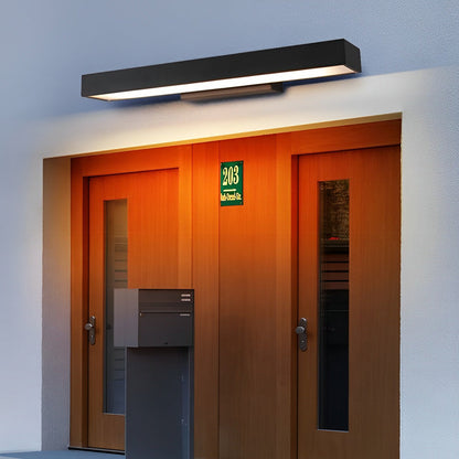 Slim LED Motion Sensor Wall Light with Black Finish