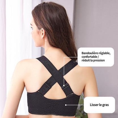 Comfortable Crossback Front Hook Bra