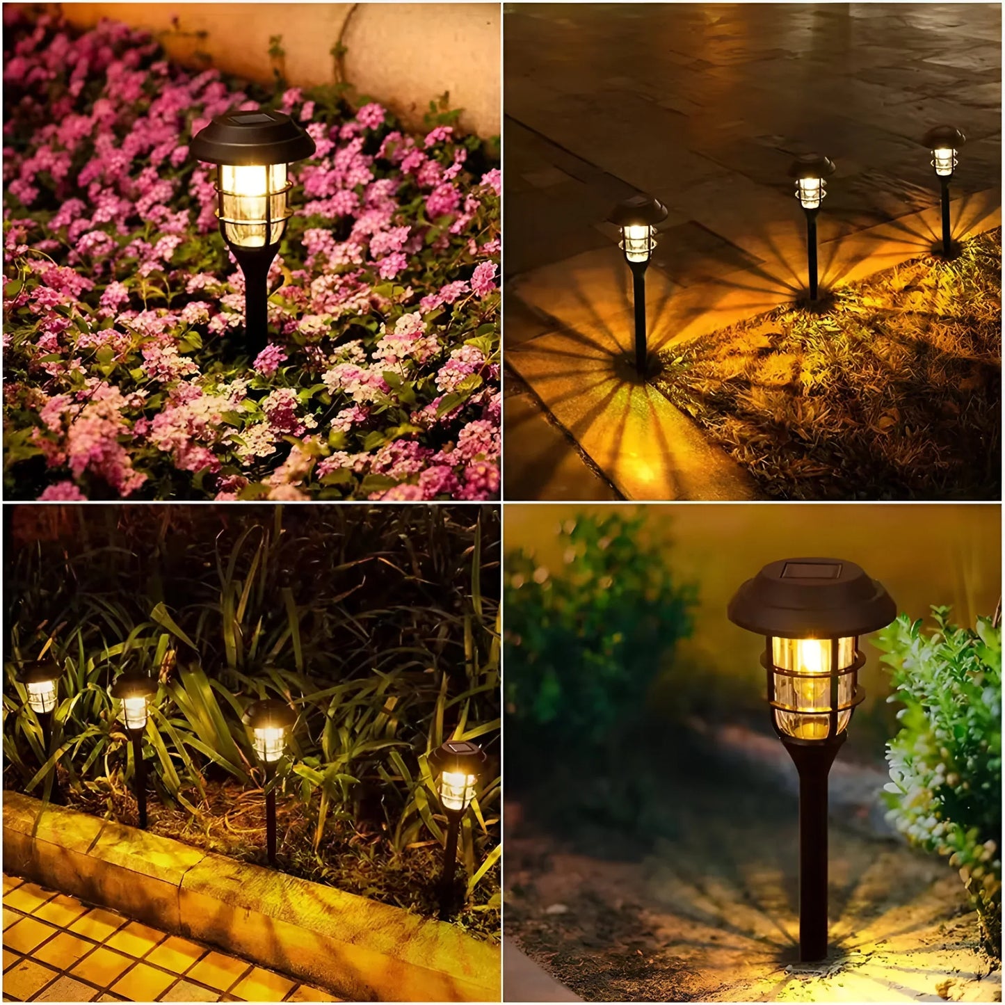 Bright Outdoor Solar Powered Garden Lights Set