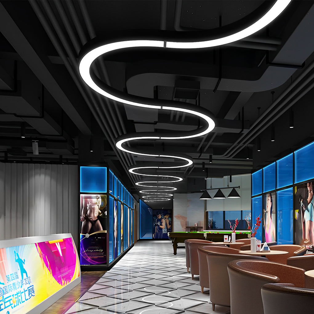 Modern Half Round LED Pendant Office Light