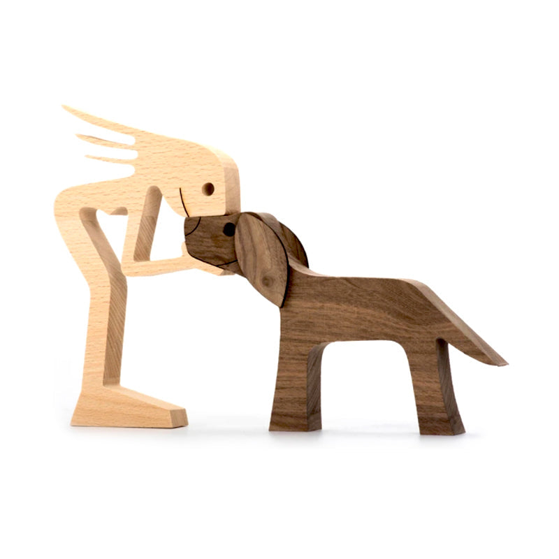 Handcrafted Wooden Pet Figurine Decor - Cofik