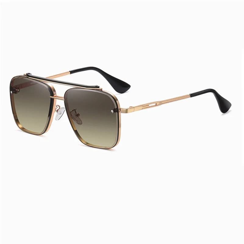 Trendy Men's Shades with Big Metal Frames