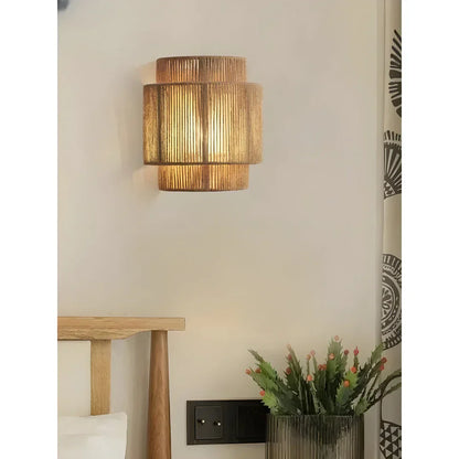 Natural Wicker Wall Light – Stylish Decor