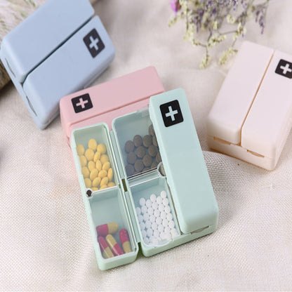 Travel Pill Box with 7 Separate Compartments