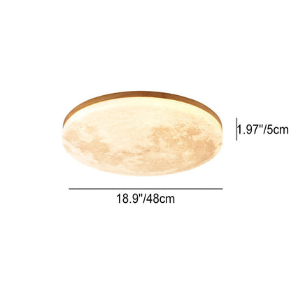 Sleek Wood LED Ceiling Light Fixtures 24W Modern Home