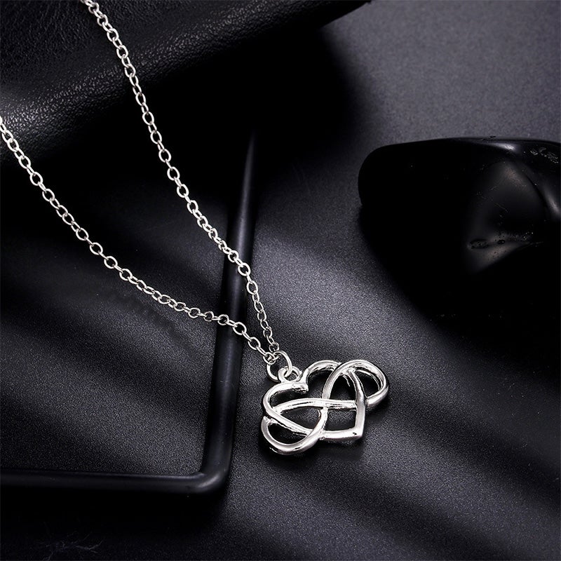 Lovely Heart Shaped Bow Necklace