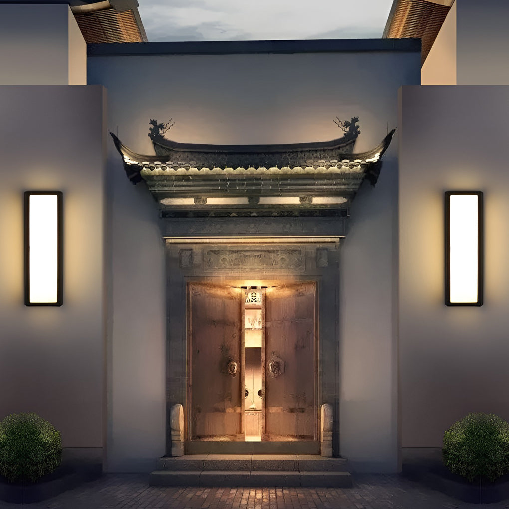 Outdoor Slim LED Motion Activated Black Wall Light