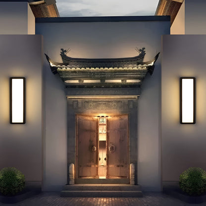 Outdoor Slim LED Motion Activated Black Wall Light