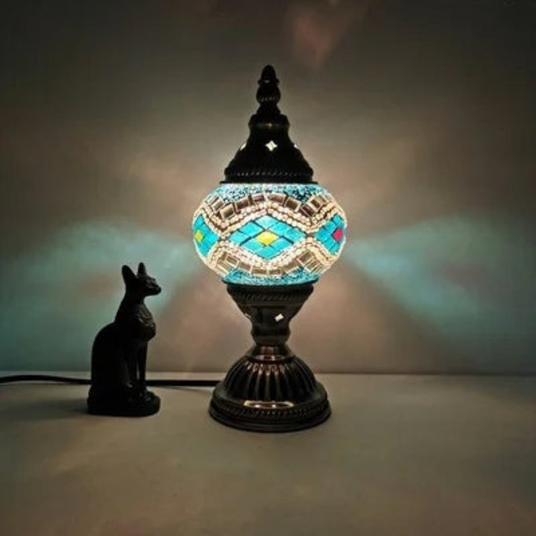 Vibrant Multi-Colored Glass Table Lamp
