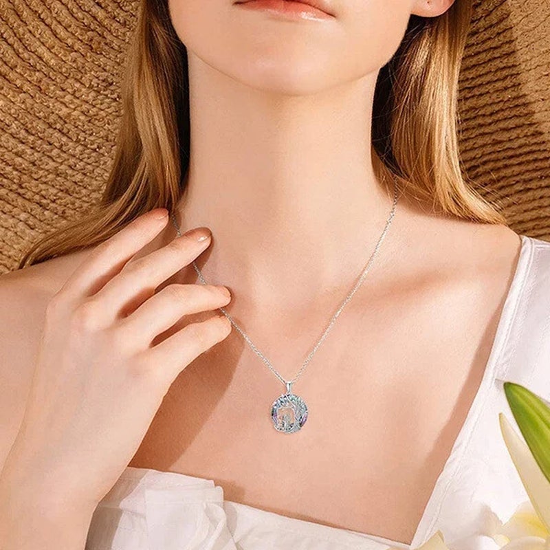 Sparkling Crystal Tree of Life Pendant Necklace