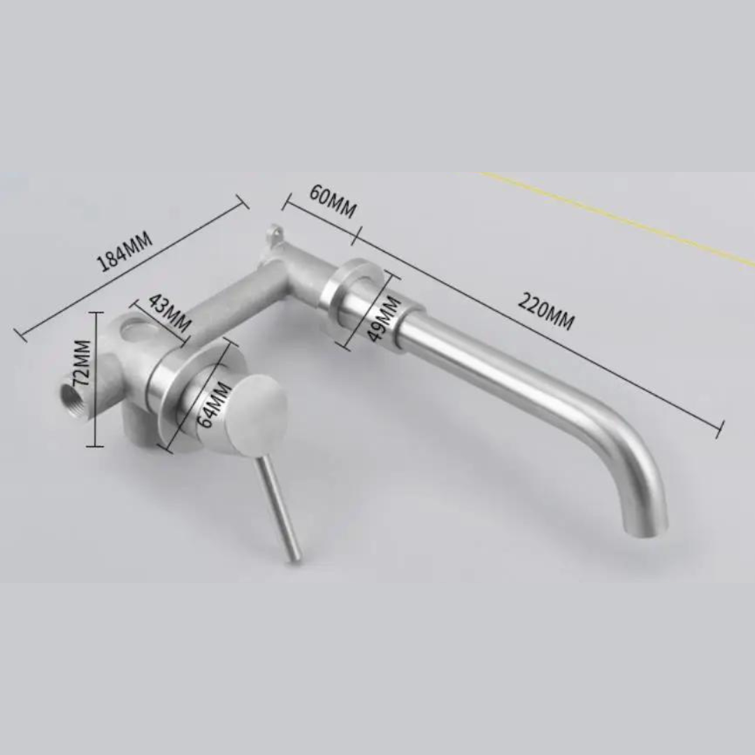Stylish Brushed Nickel Wall Tap