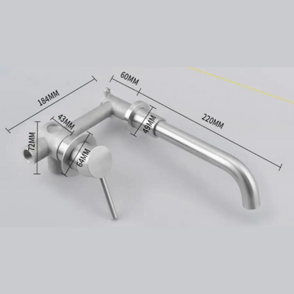 Stylish Brushed Nickel Wall Tap