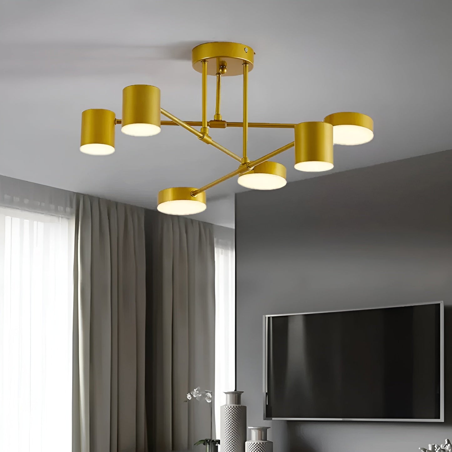 Stylish 6 Arm LED Ceiling Lamp