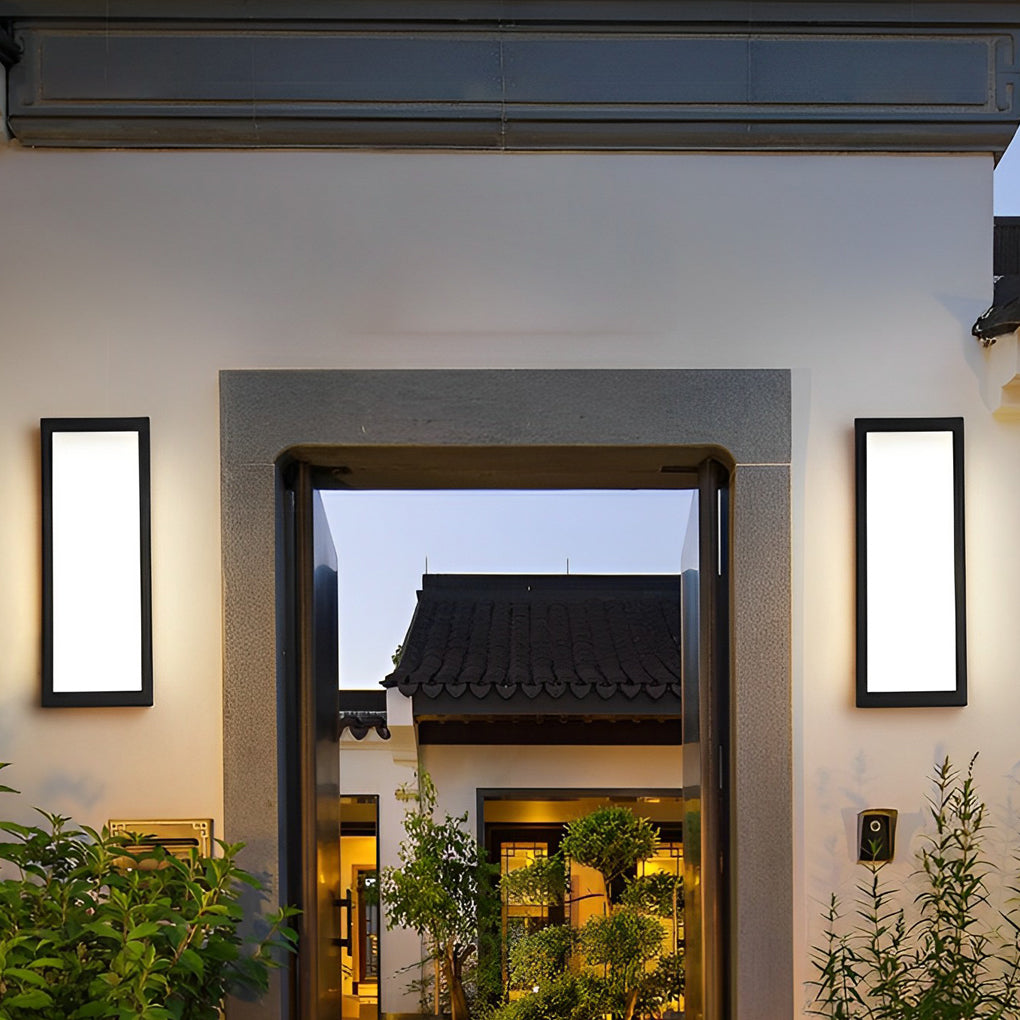 Outdoor Black LED Wall Light Waterproof Exterior Lamp