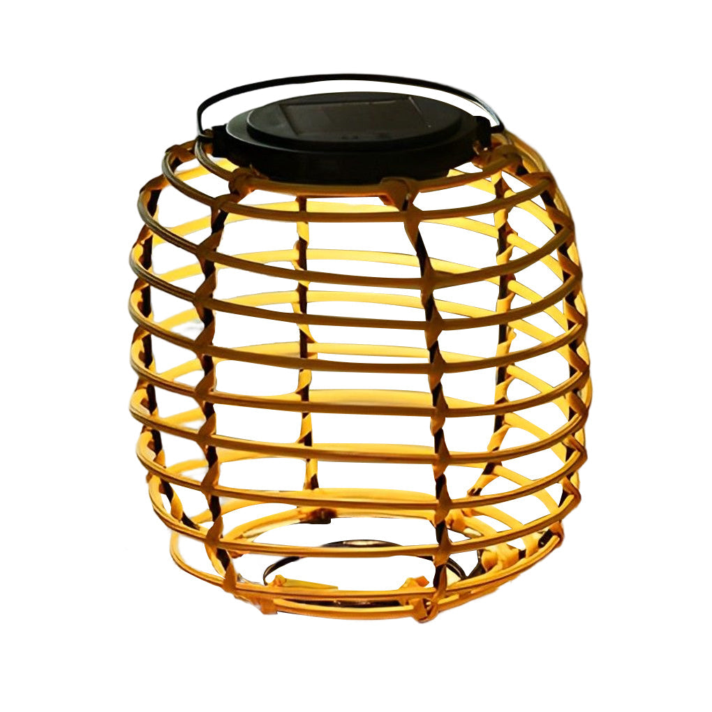 Outdoor Solar Powered Rattan Garden Lamp