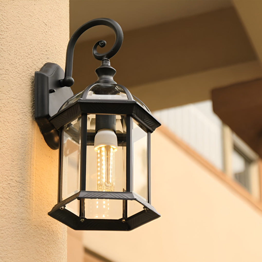Classic Waterproof Glass E27 Wall Light Sconce Lamp