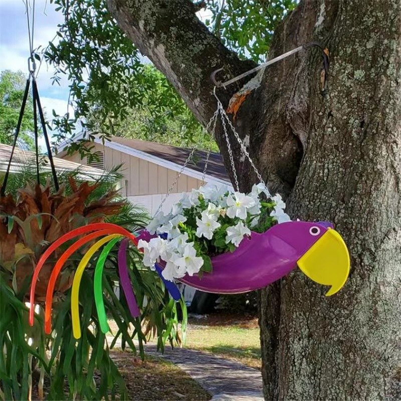 Colorful Hanging Planter for Flowers and Herbs