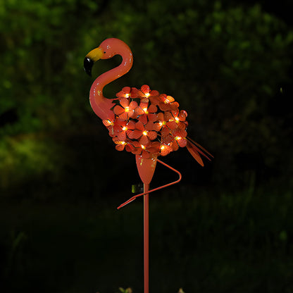 Colorful Pink Outdoor Solar LED Garden Lights - 2 Pack