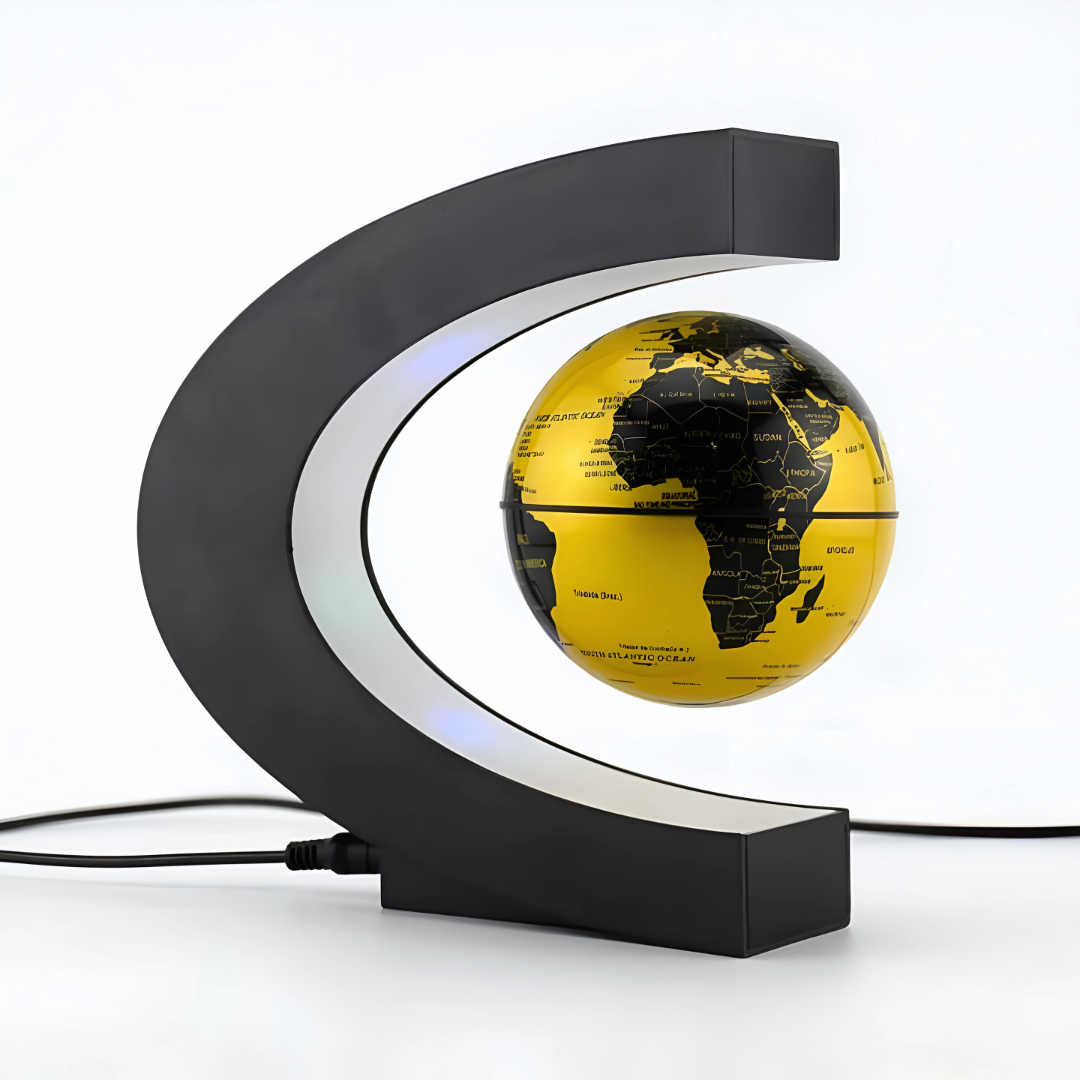 Glowing LED Floating Globe Lamp with Magnetic Base