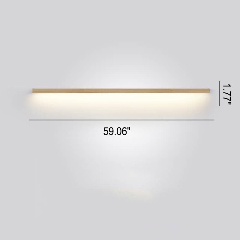 Natural Wood Japanese LED Wall Lamp