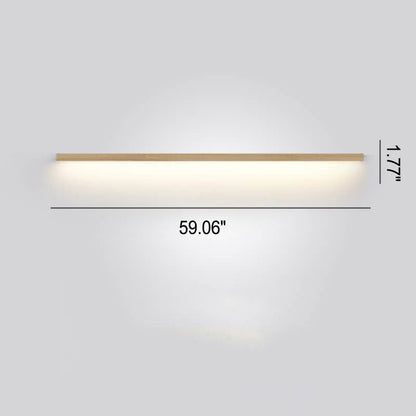 Natural Wood Japanese LED Wall Lamp
