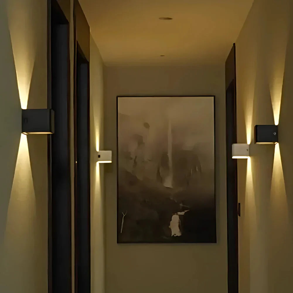 Sleek Black Metal Wall Lamp