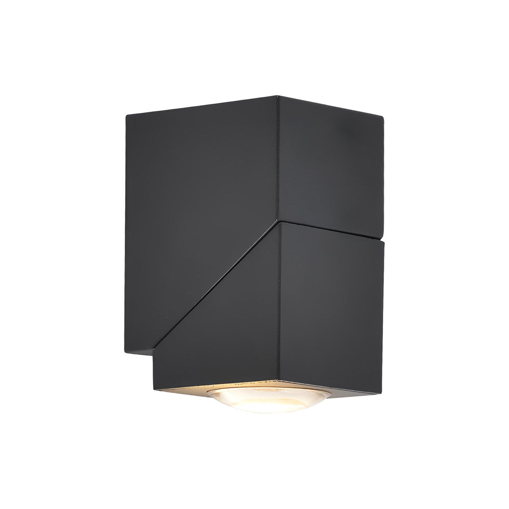 Motion Sensor Outdoor LED Wall Light Black Adjustable