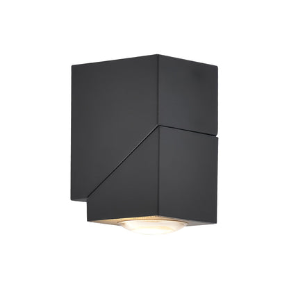 Motion Sensor Outdoor LED Wall Light Black Adjustable