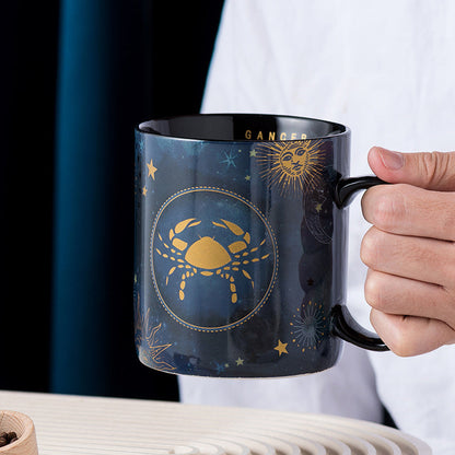 Navy Blue Astrology Ceramic Coffee Mug