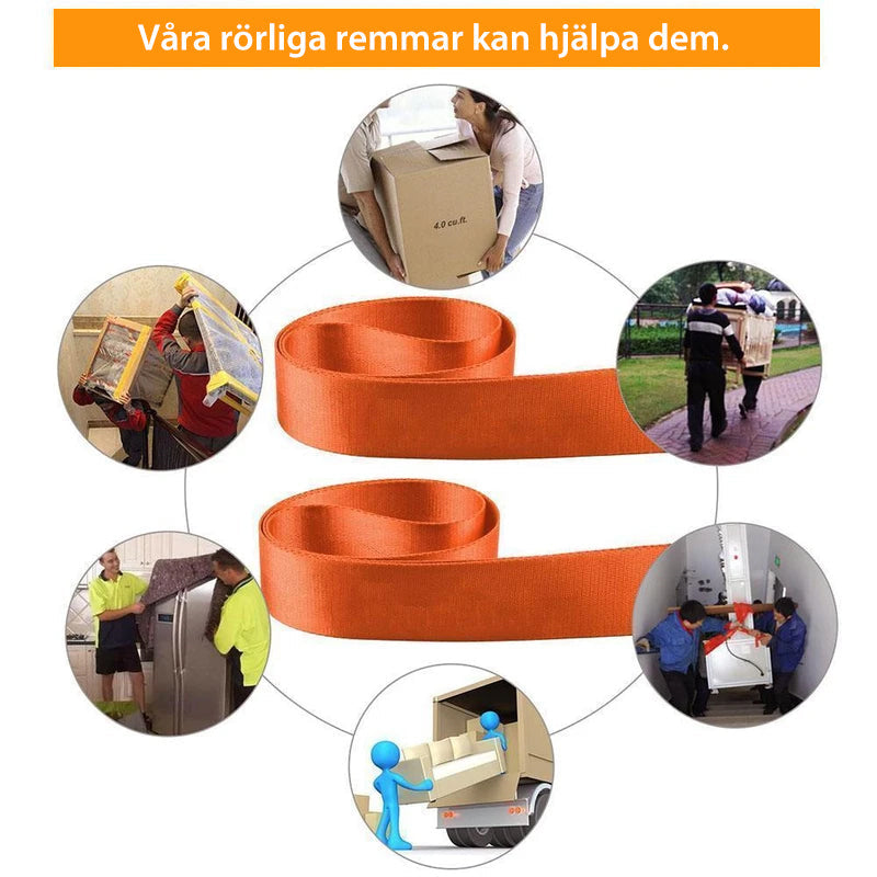 Heavy Duty Furniture Lifting Straps - 2 Piece Set