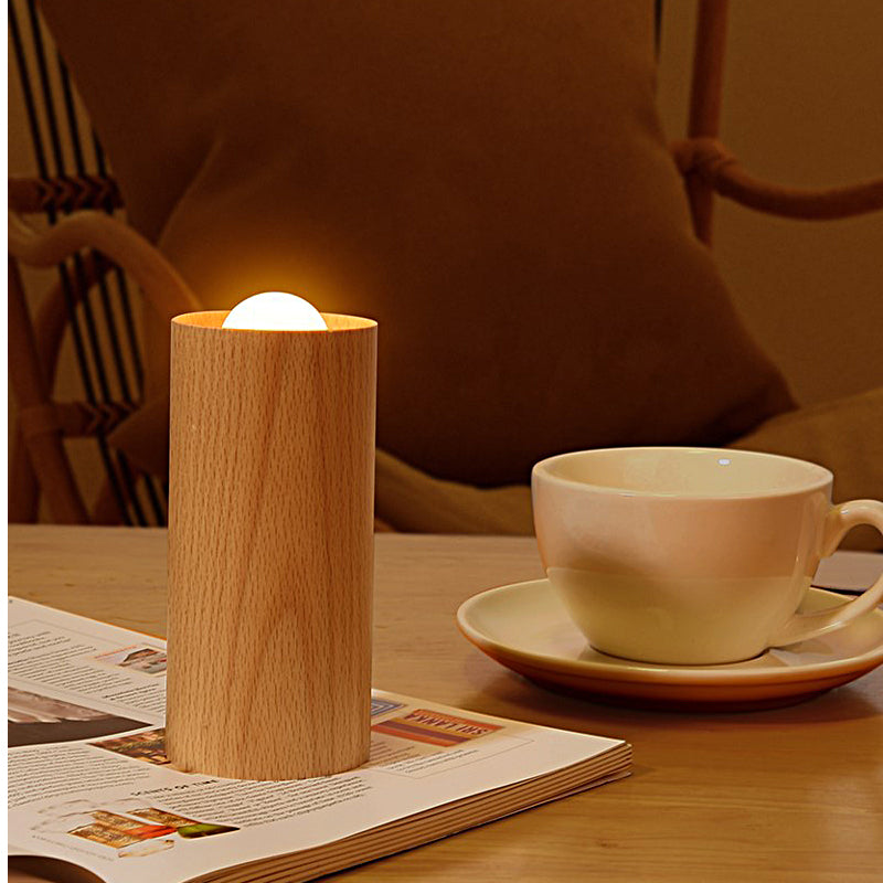 Warm Soft Wooden LED Desk Lamp
