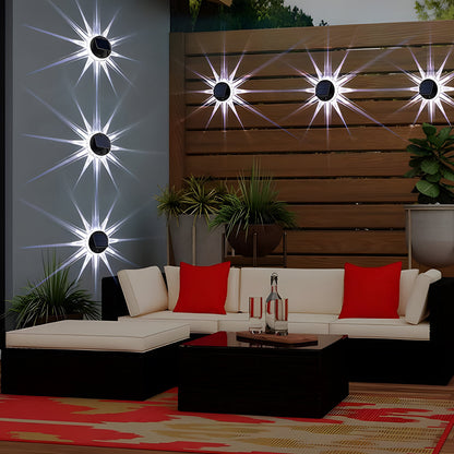 Outdoor Solar Powered Wall Lamp with Remote Control