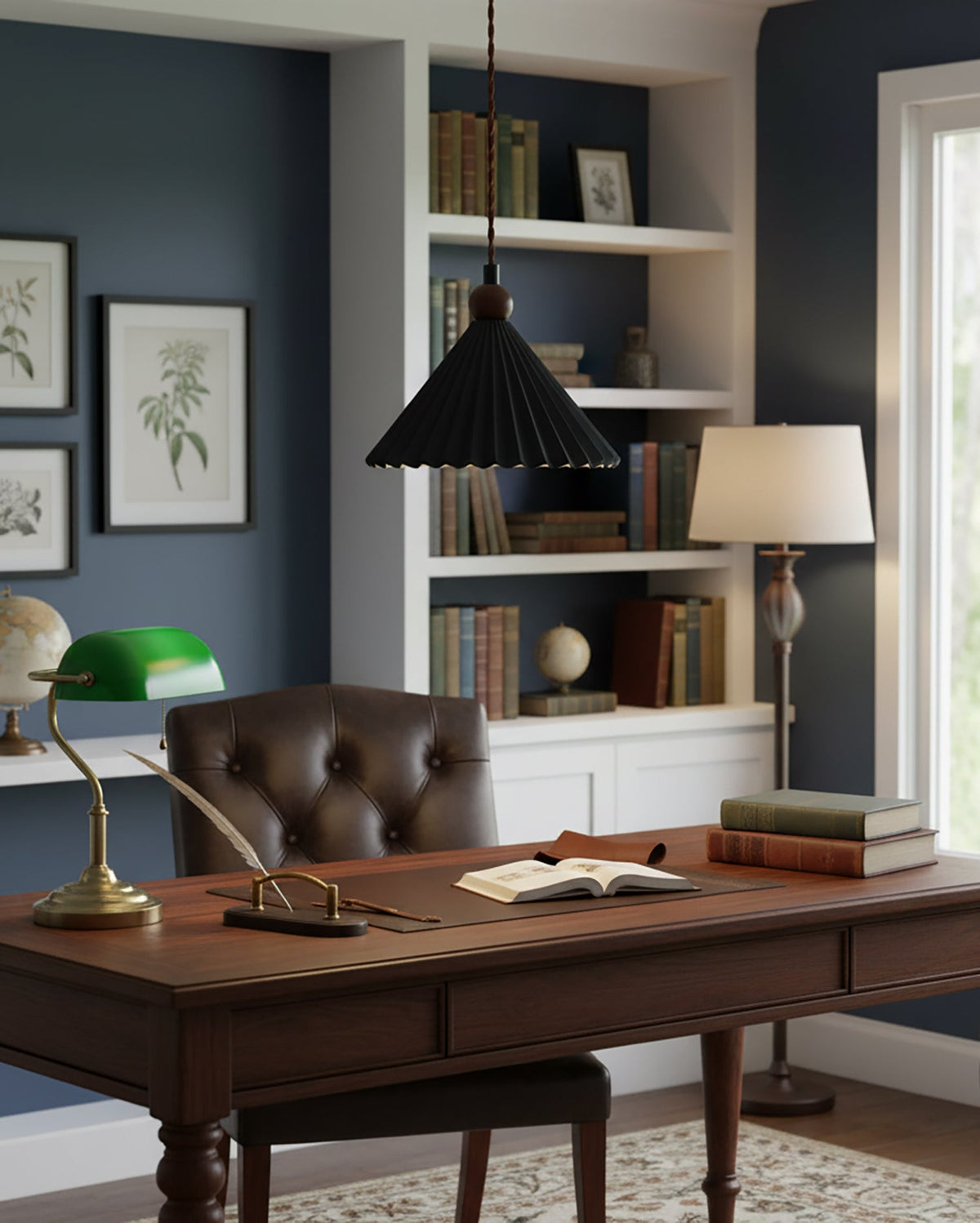 Stylish Blue Glass Pendant Dining Lamp
