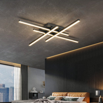 Sleek 4-Light LED Ceiling Fixture (Adjustable, White/Black) - Cofik