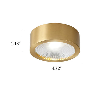 Compact LED Ceiling Lamp Copper Finish