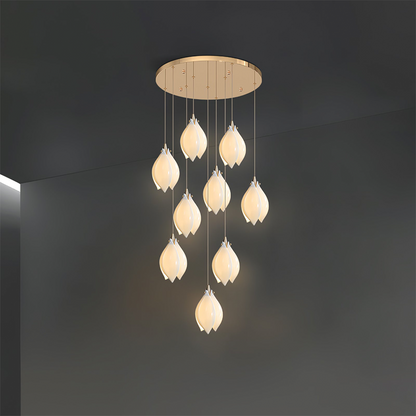 Unique Floral Drop Pendant Light