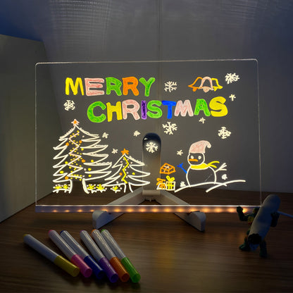 Bright LED Desk Lamp with Color Changing Message Pad