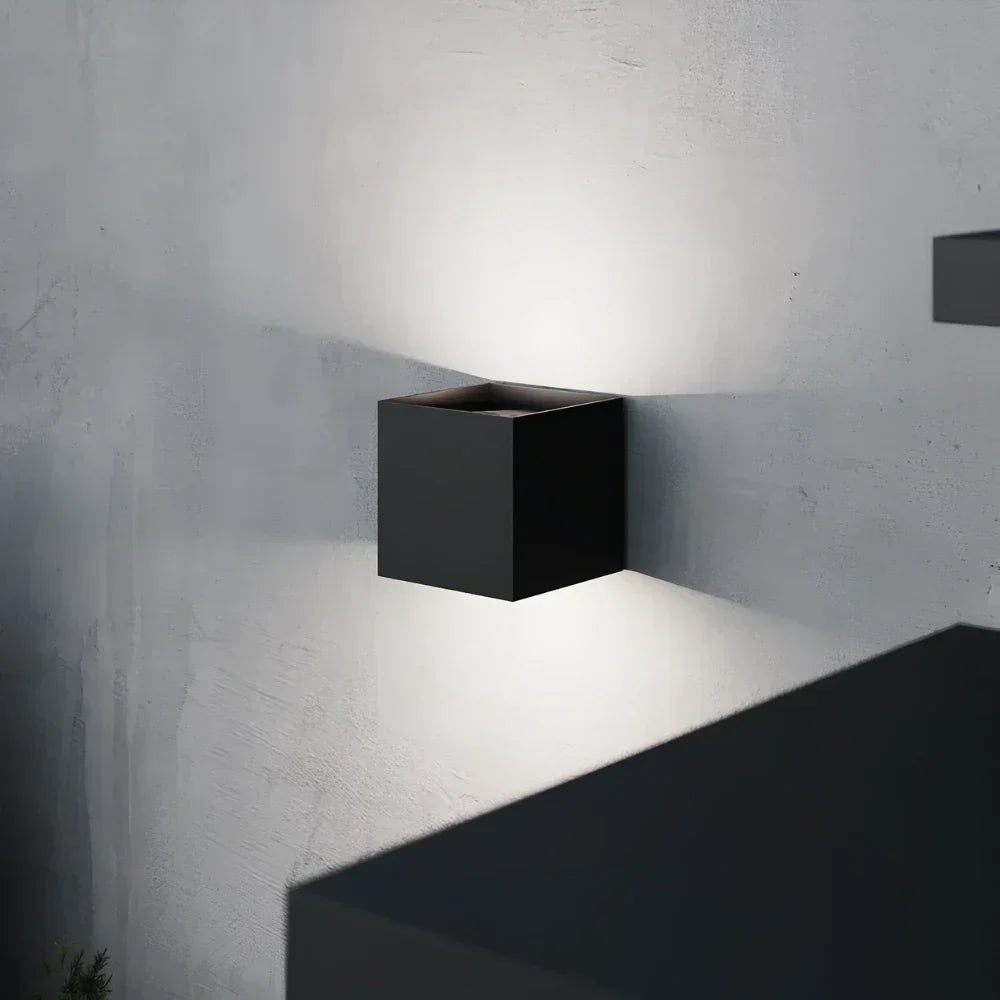 Sleek Black Metal Wall Lamp