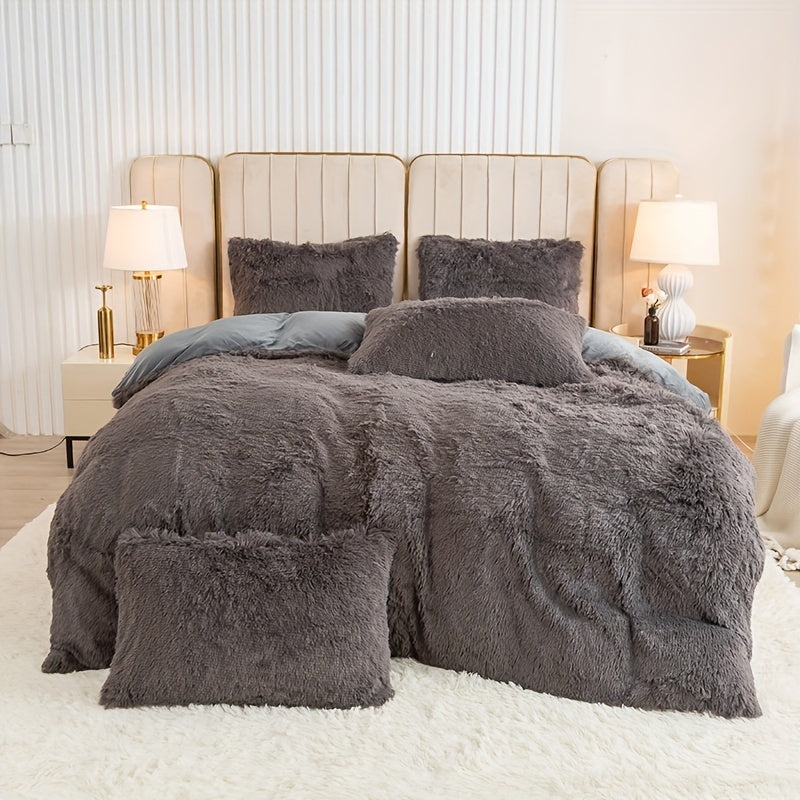 Cozy Fleece Duvet Cover Set with Zipper