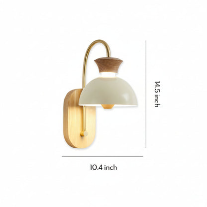 Rustic Wooden Wall Light - Adjustable LED Sconce
