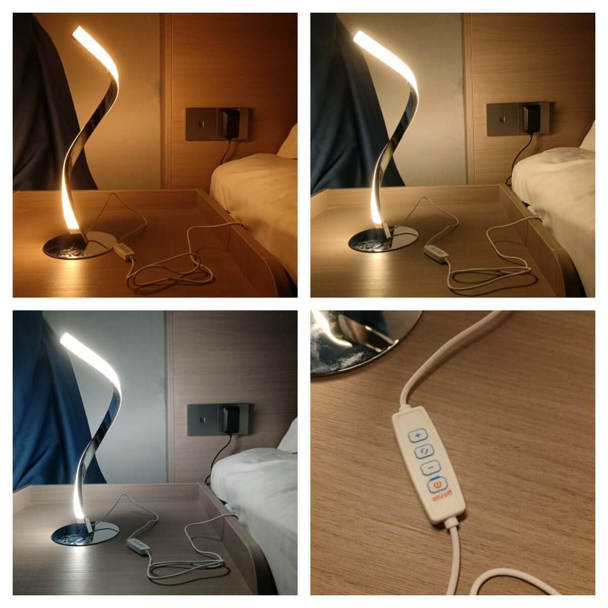 Compact Spiral Desk Lamp Small Bedside Night Light